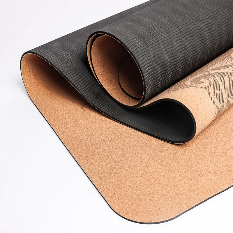 Natural Cork Non-Slip Yoga Mat with Bag