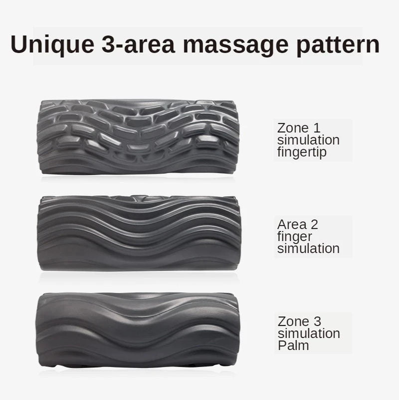 Rechargeable Vibration Foam Roller - 4 Speed Deep Tissue Massage for Muscle Relaxation at Home