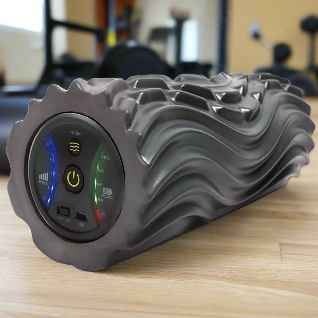 Rechargeable Vibration Foam Roller - 4 Speed Deep Tissue Massage for Muscle Relaxation at Home