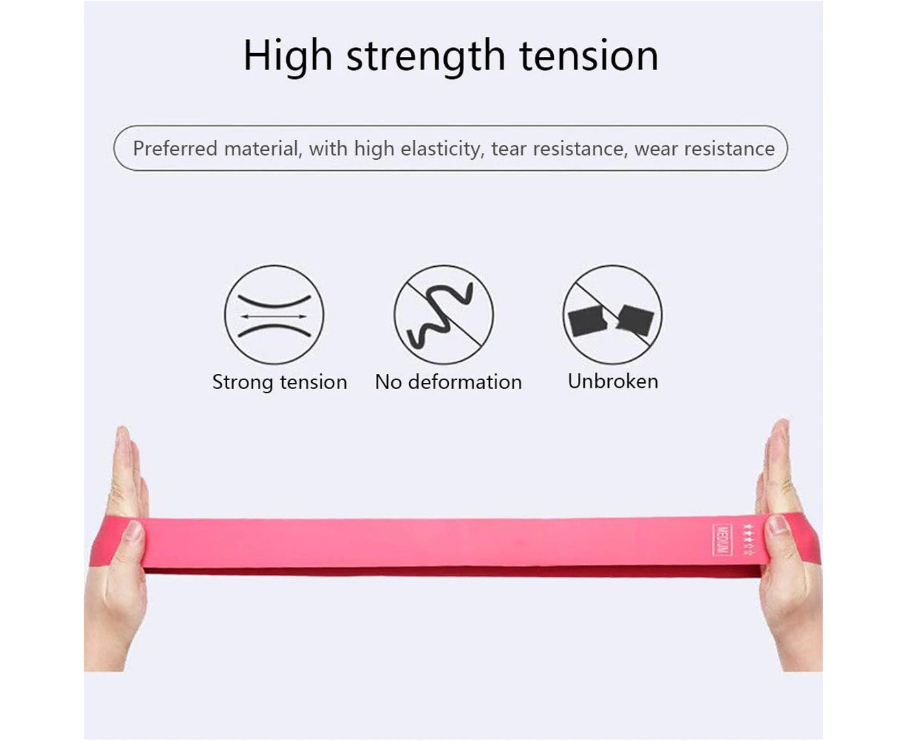 Fitness Resistance Bands Set of 5, Multi-Level Workout Bands for Strength, Toning & Flexibility Training